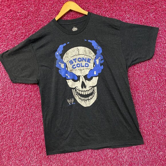 WWE Stone Cold Steve Austin Skull Graphic Design T-Shirt XL - Picture 3 of 4